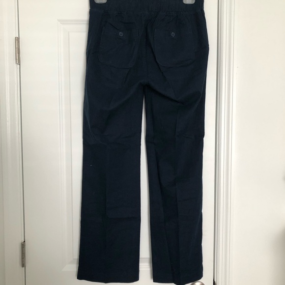 Wahine Blue Navy Linen Blend Pants - Picture 2 of 6